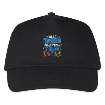 Alle tanzen nach meiner Pfeife - Schiri - Kinder Basecap - Schwarz - Vorne
