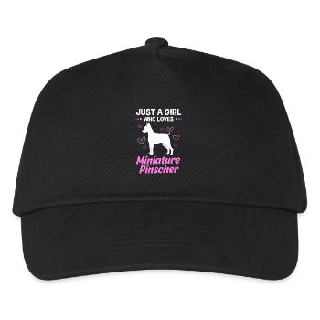 Zwergpinscher - Kinder Basecap - Schwarz - Vorne