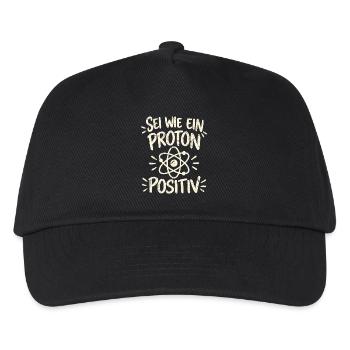 Sei wie ein Proton – positiv Vintage - Kinder Basecap - Schwarz - Vorne