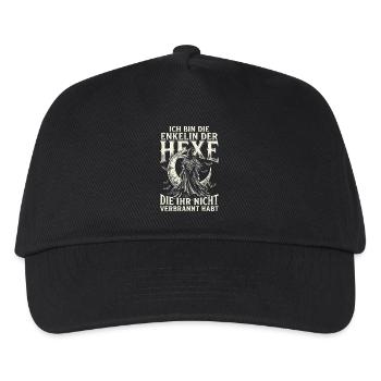 ich Bin die enkelin der Hexe die Ihr Nicht verb - Kinder Basecap - Schwarz - Vorne