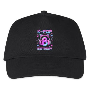 K-Pop Girls 8. Geburtstagsmädchen Geschenk Kpop Geburtstag - Kinder Basecap - Schwarz - Vorne