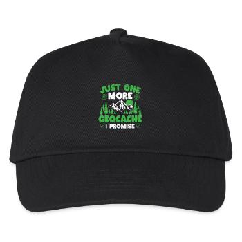 Nur noch ein Geocache, ich verspreche – Geocacher-Humor - Kinder Basecap - Schwarz - Vorne