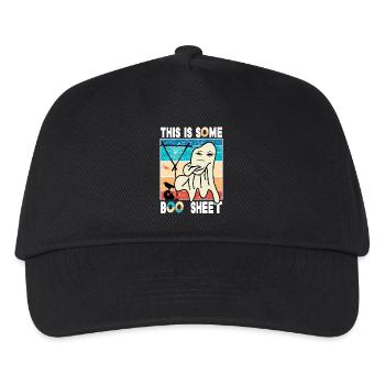 This is Some Boo Sheet Spruch Vintage Fu Halloween - Kinder Basecap - Schwarz - Vorne
