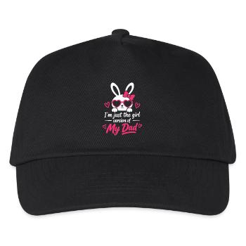 Mädchenversion von My Dad Bunny Tee - Kinder Basecap - Schwarz - Vorne