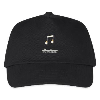 Little Notes Big Vibes – Musik Küken - Kinder Basecap - Schwarz - Vorne