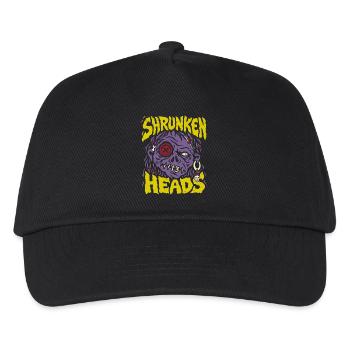 Shrunken Heads 13 – Halloween Horror Art - Kinder Basecap - Schwarz - Vorne