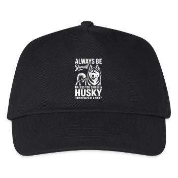 Husky Sprüche Huskies Hund Lustiges Husky Geschenk - Kinder Basecap - Schwarz - Vorne