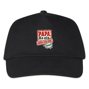 Papa Ko ois Außer leise niesn - Kinder Basecap - Schwarz - Vorne