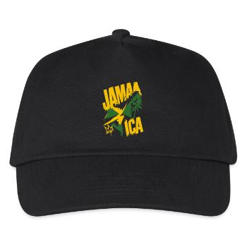 Jamaika - Kinder Basecap - Schwarz - Vorne