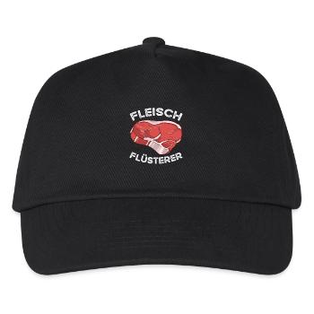 Fleisch Flüsterer - Kinder Basecap - Schwarz - Vorne