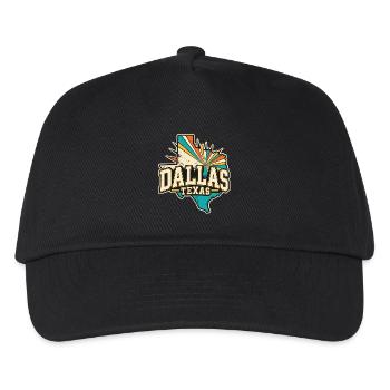 Texas Dallas Retro  - Kinder Basecap - Schwarz - Vorne
