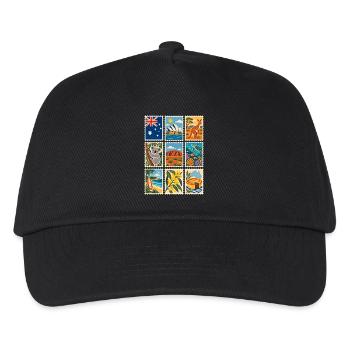 Australien Briefmarken - Kinder Basecap - Schwarz - Vorne