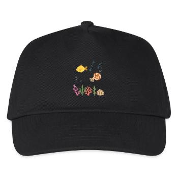Fisch Unterwasser Kinder Nautilus Meerestiere - Kinder Basecap - Schwarz - Vorne