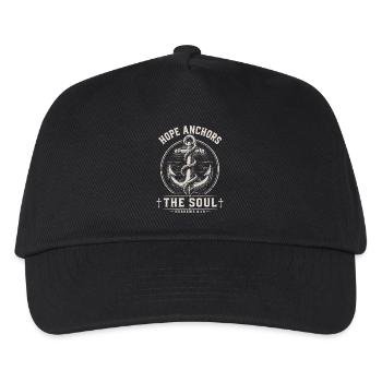 Hebräer 6,19 Christliches Ankerdesign - Kinder Basecap - Schwarz - Vorne