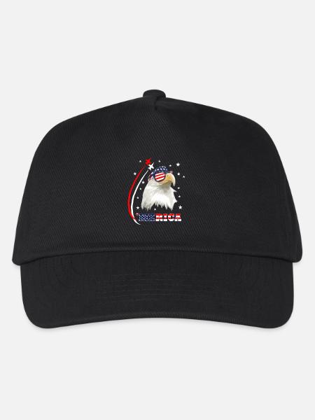 Merica Eagle - Kinder Basecap - Schwarz