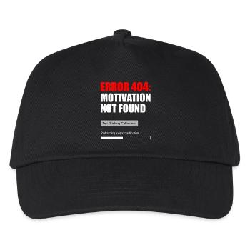 404 Motivation nicht gefunden - Kinder Basecap - Schwarz - Vorne