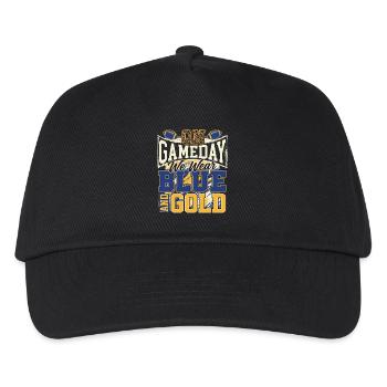 Am Spieltag tragen wir Blau und Gold – Football-Fan - Kinder Basecap - Schwarz - Vorne