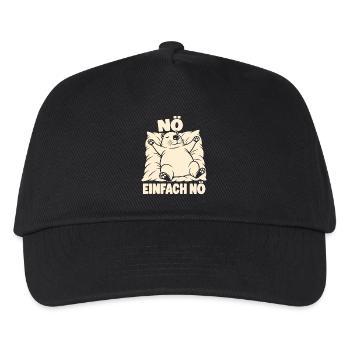 Nö, einfach nö – Schlafendes Capybara - Kinder Basecap - Schwarz - Vorne