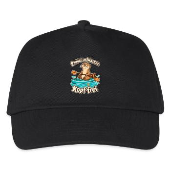 Paddeln Kajak Kanu SUP Paddler Wassersport - Kinder Basecap - Schwarz - Vorne