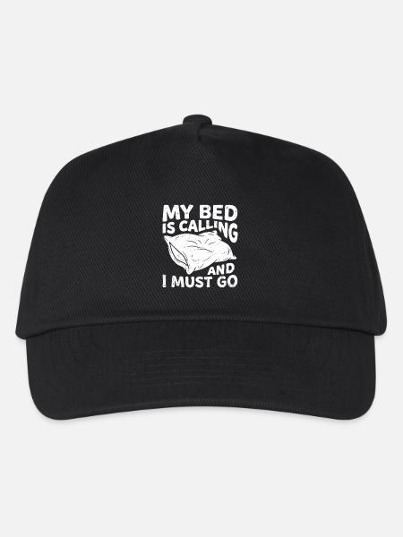 Mein Bett ruft und ich muss gehen - Kinder Basecap - Schwarz