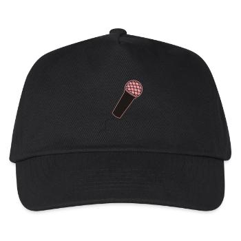 Microphone - Kids’ Baseball Cap - black - Front