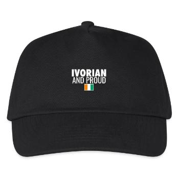 Ivorian And Proud Ivory Coast Flag - Kids’ Baseball Cap - black - Front