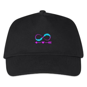 Infinity Sign Love Bow and Feather - Kids’ Baseball Cap - black - Front