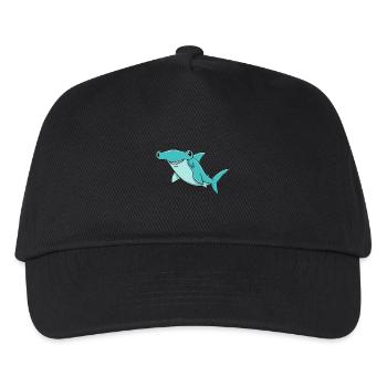 Animal Cartoon Hammerhead Shark - Kids’ Baseball Cap - black - Front
