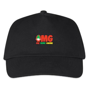 OMG One More Gnome Yard Garden Gnome Gift Idea - Kids’ Baseball Cap - black - Front