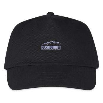 Bushcraft - Busch Genie mit Craftiness - Kinder Basecap - Schwarz - Vorne