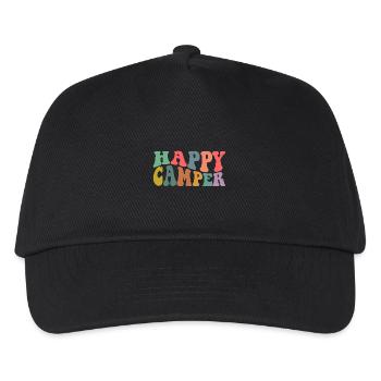 Happy Camper - Kids’ Baseball Cap - black - Front