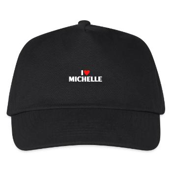 I Love Michelle Red Heart Love Fan Gift - Kids’ Baseball Cap - black - Front