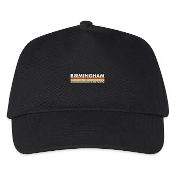 Birmingham UK Vintage Britisch Brite - Kinder Basecap - Schwarz - Vorne