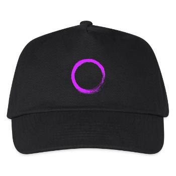 Kreis Lila Vektor - Kinder Basecap - Schwarz - Vorne