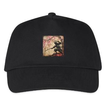 Japanisch, Samurai, Kirschblüte, Kunst, Ukiyo-E - Kinder Basecap - Schwarz - Vorne