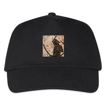 Japanisch, Samurai, Kirschblüte, Kunst, Ukiyo-E - Kinder Basecap - Schwarz - Vorne