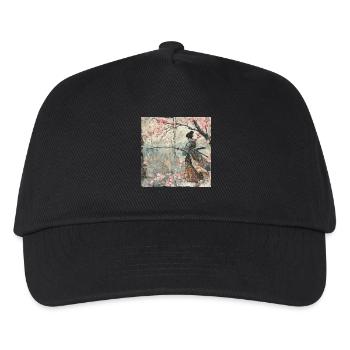 Japanisch, Samurai, Kirschblüte, Kunst, Ukiyo-E, s - Kinder Basecap - Schwarz - Vorne