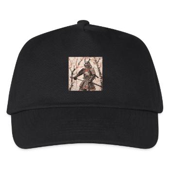 Japanisch, Samurai, Kirschblüte, Kunst, Ukiyo-E - Kinder Basecap - Schwarz - Vorne