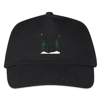 Winterlandschaft - Kinder Basecap - Schwarz - Vorne