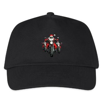 Motorcyclists Christmas - Kids’ Baseball Cap - black - Front