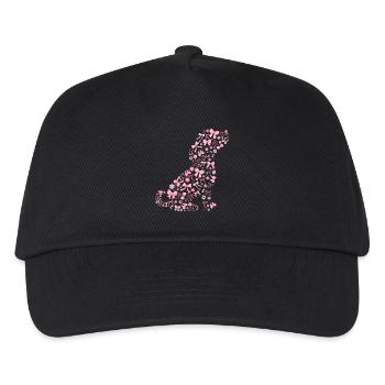 Cadeau Mignon Noeud Coquette Rose Chien - Casquette de baseball Enfant - noir - Devant
