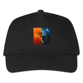 Elefanten / Spirit-Soul Kollektion - Kinder Basecap - Schwarz - Vorne
