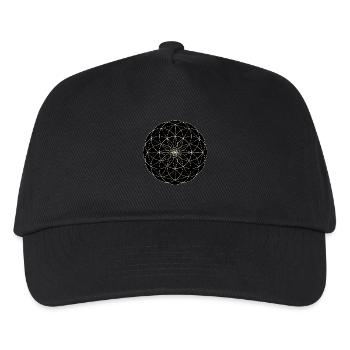 Heilige Geometrie Blume - Kinder Basecap - Schwarz - Vorne