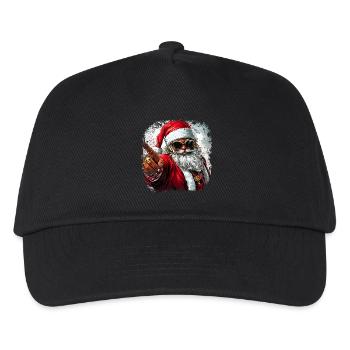Rapper Weihnachtsmann - Kinder Basecap - Schwarz - Vorne
