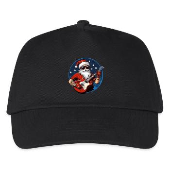 Weihnachten Gitarrist - Kinder Basecap - Schwarz - Vorne