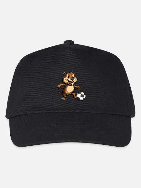 Biber Fussball - Kinder Basecap - Schwarz