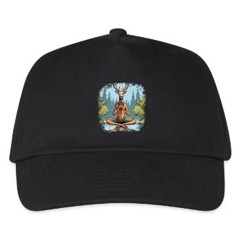 Hirsch Yogi - Kinder Basecap - Schwarz - Vorne