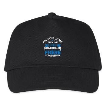 Parfois Je me trouve moche frère - Casquette de baseball Enfant - noir - Devant