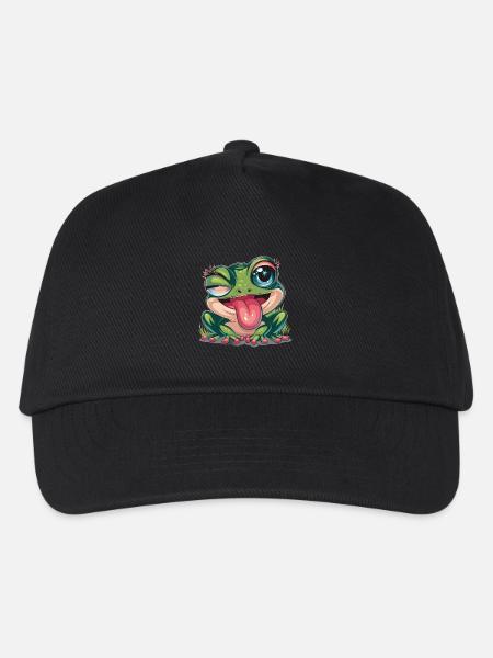 Ästhetischer Frosch Frösche für einen Frosch - Kinder Basecap - Schwarz