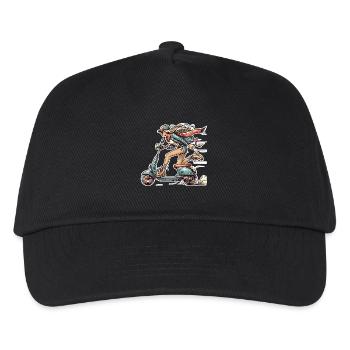 Scooter Cyclomoteur Scooter - Casquette de baseball Enfant - noir - Devant
